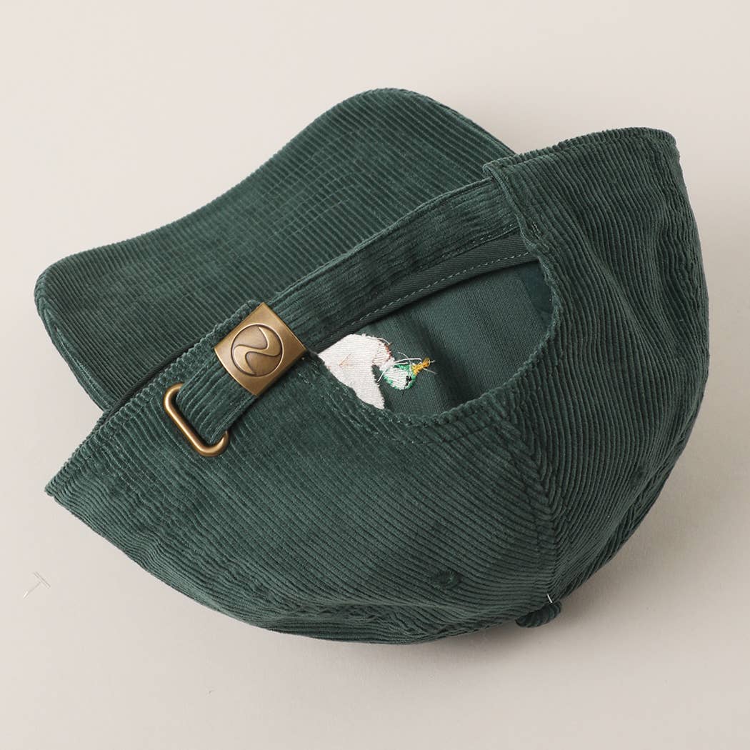 FLYING MALLARD Embroidered Corduroy Baseball Cap: MAUVE / One Size