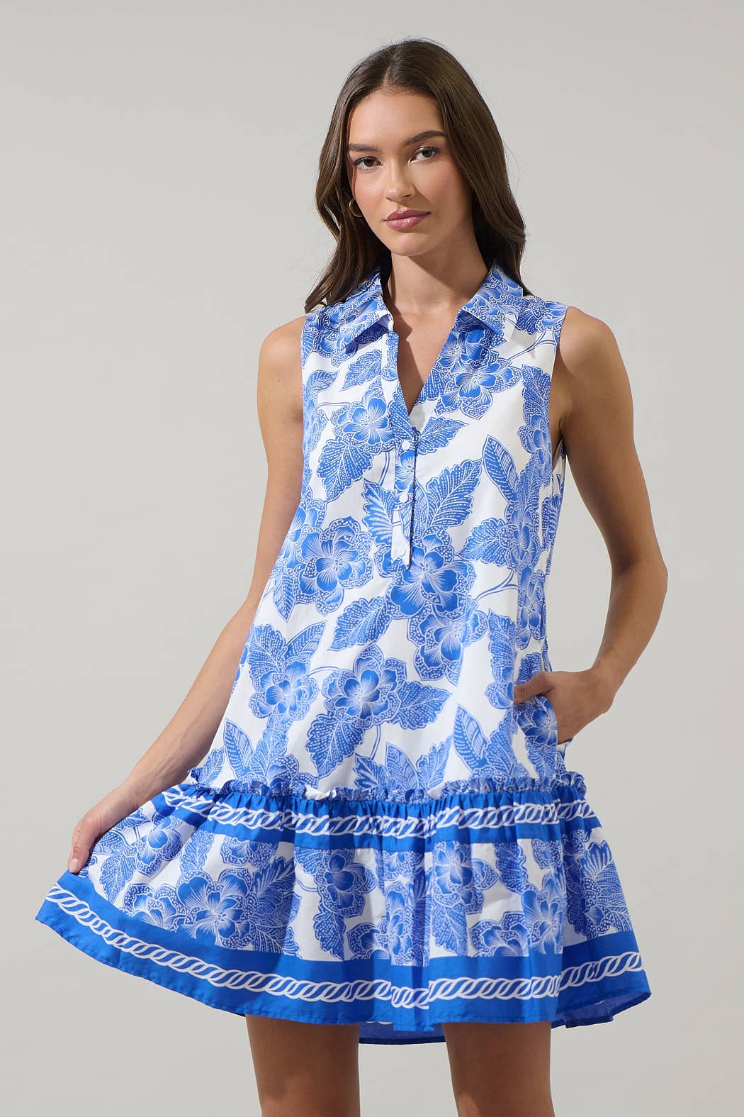 Rency Floral Zady Sleeveless Mini Dress
