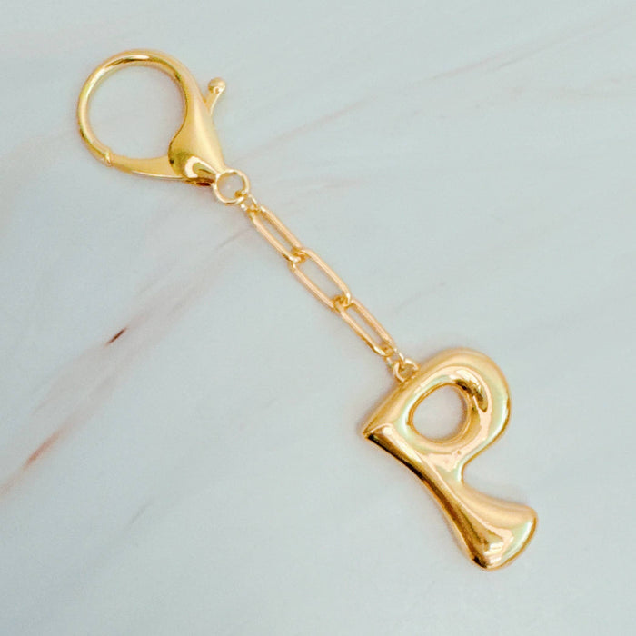 Whimsy Balloon Letter Initial Bag Charm: P