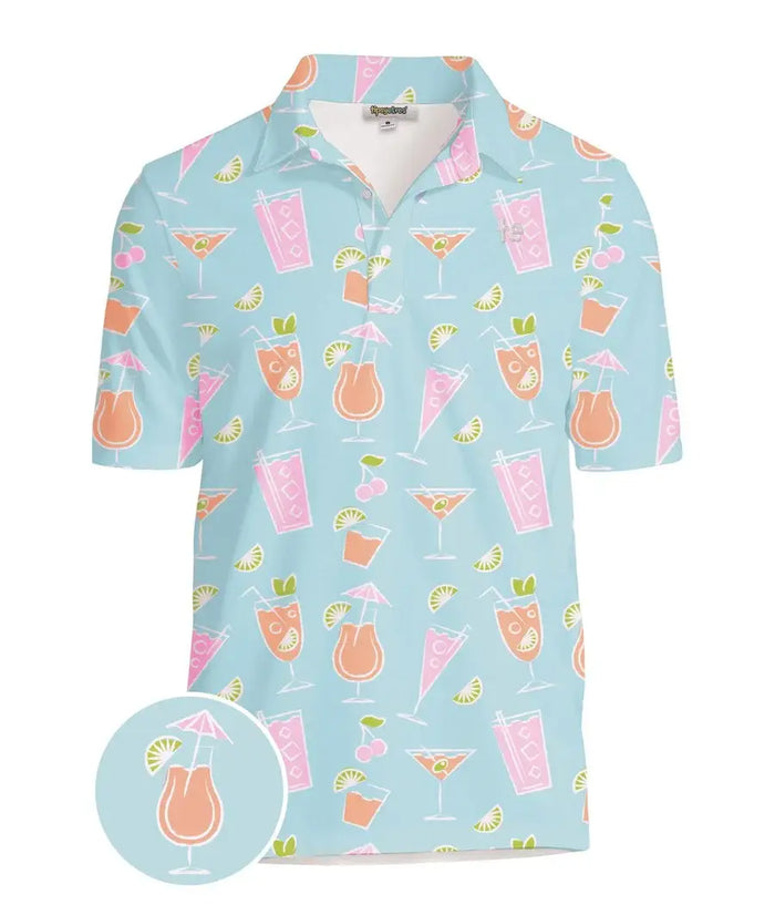 Cocktail Caddy Men's Golf Polo