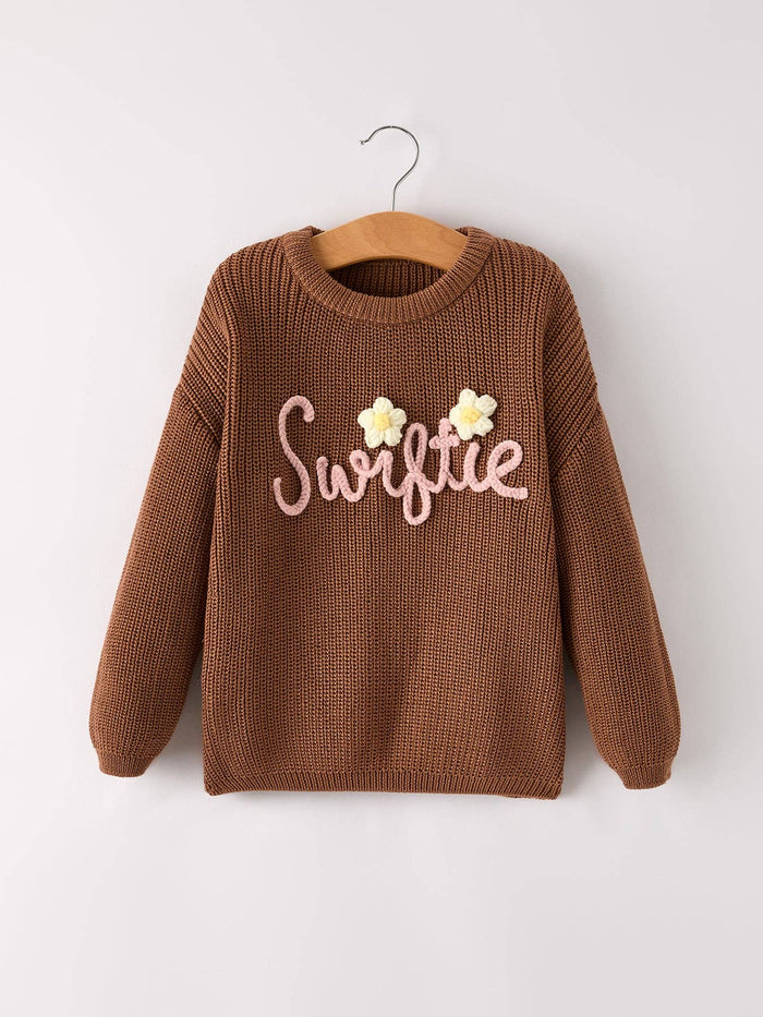 Girls Winter Chocolate Pullover Sweater