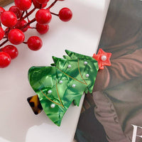 CHRISTMAS HAIR CLAW CLIPS: CHRISTMAS TREE