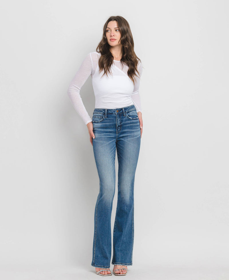 High Rise Full Length Bootcut Jeans