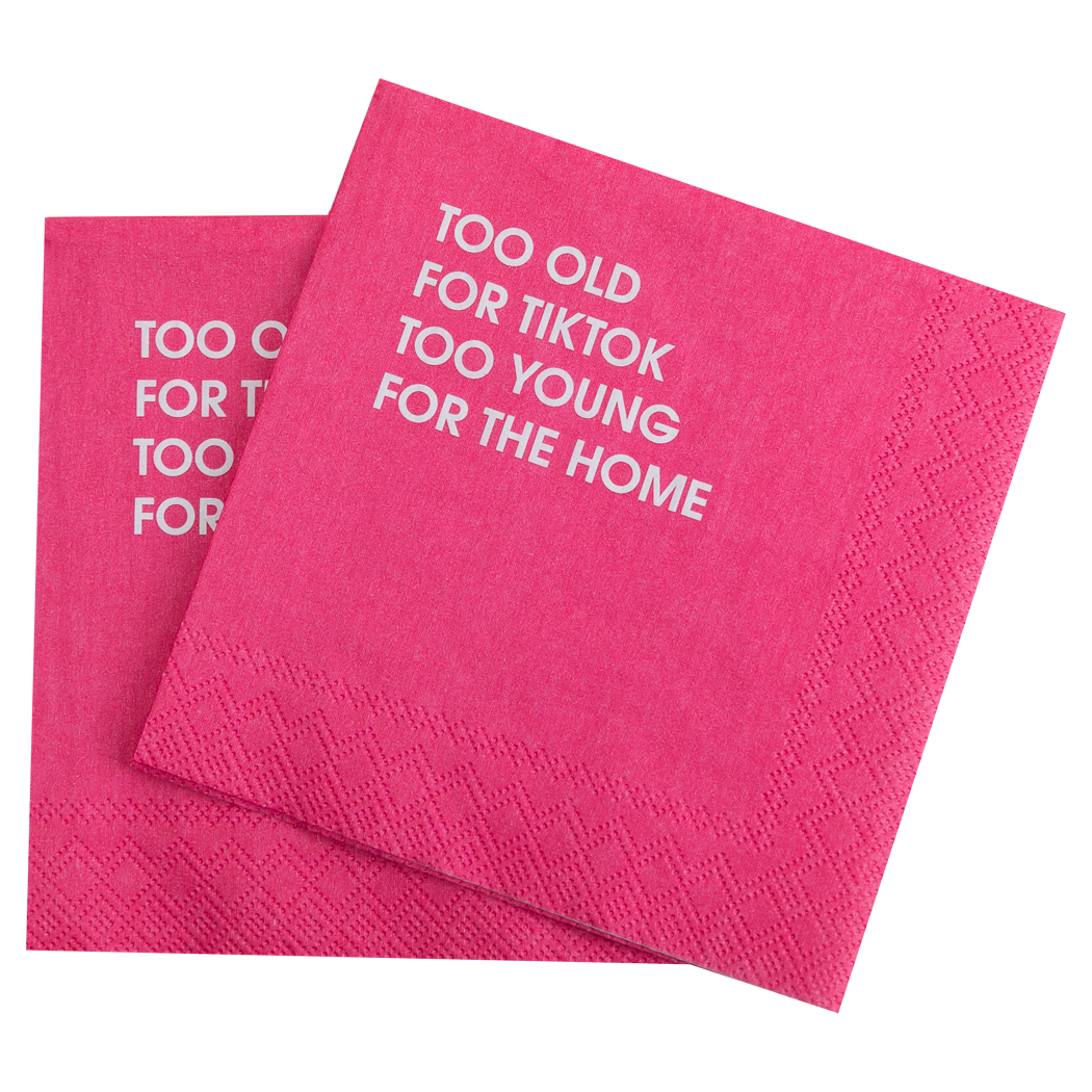 Too Old For TikTok Cocktail Napkins