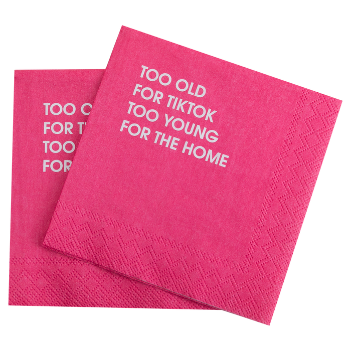 Too Old For TikTok Cocktail Napkins