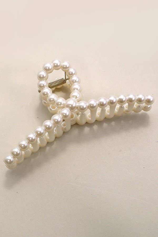 PEARL HAIR CLAW CLIPS: OVAL