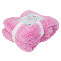 Solid Color Sherpa Throw Blanket