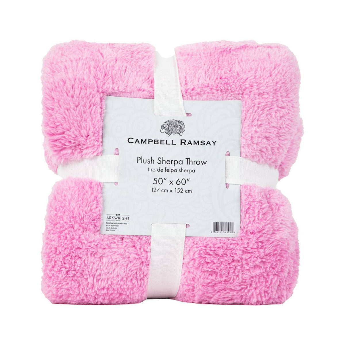 Solid Color Sherpa Throw Blanket