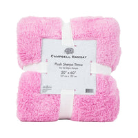 Solid Color Sherpa Throw Blanket
