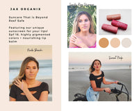 Jax Organix SPF 16 Tinted Lip& Face Balm: Sandy Rose Shimmer