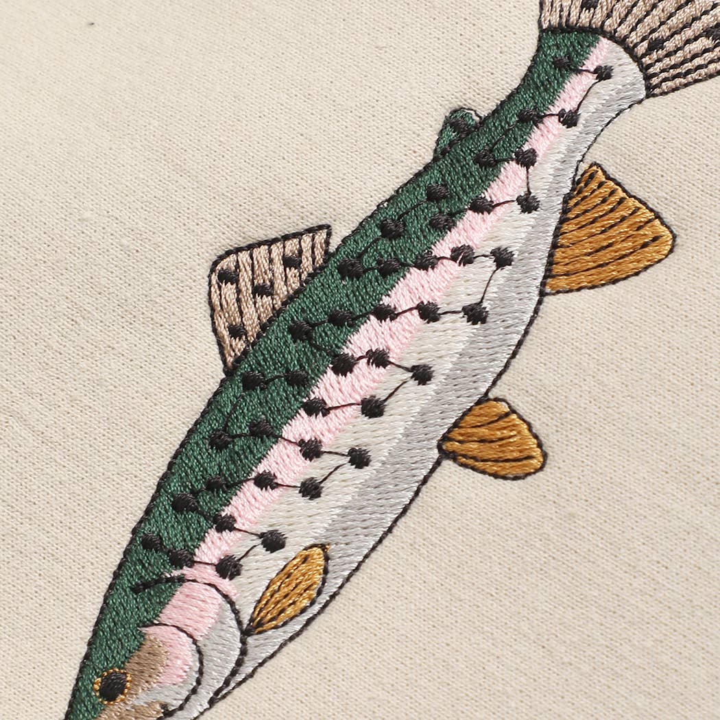 Rainbow Trout Fish Embroidered Heavyweight Sweatshirt
: SAND / M