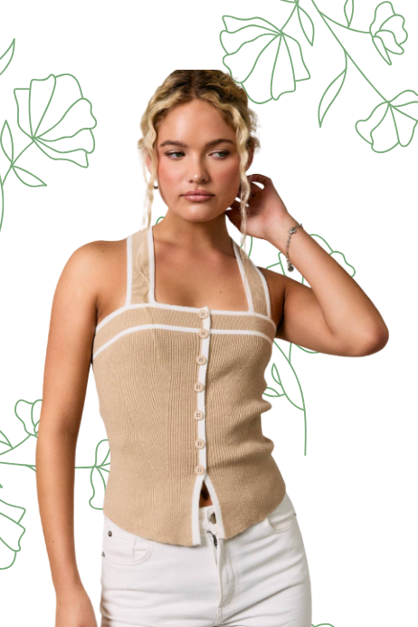 SWEATER RIBBED TANK