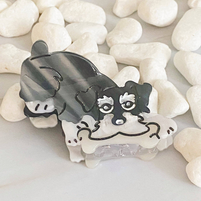 Dog Hair Claw Clip: Schnauzer