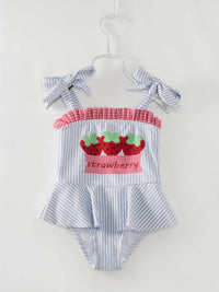 Strawberry Ruffle Kid's One Piece Swimsuit