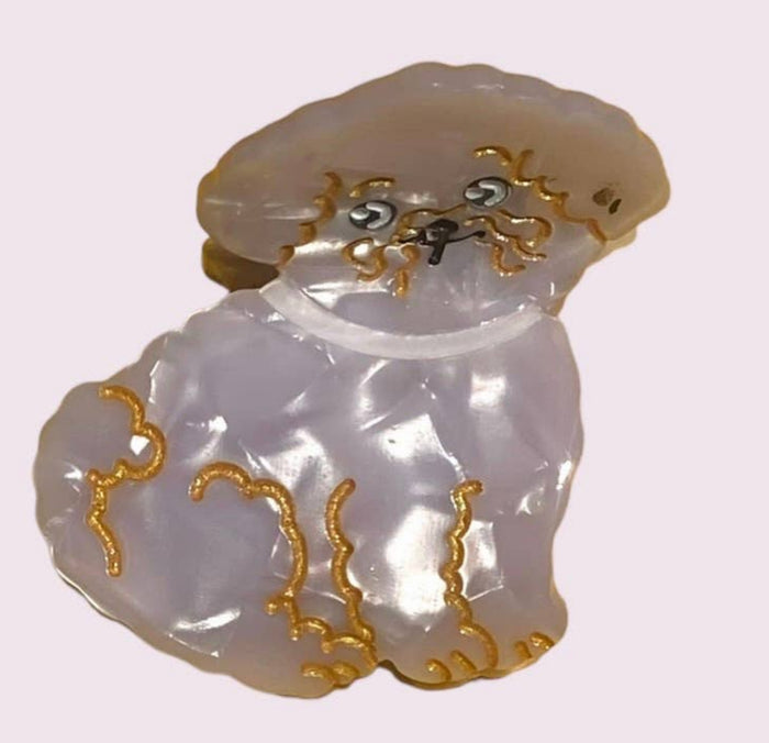 Dog Hair Claw Clip: Bichon Frise