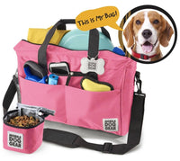 Pink Away Tote Bag (All Size Dogs): Pink