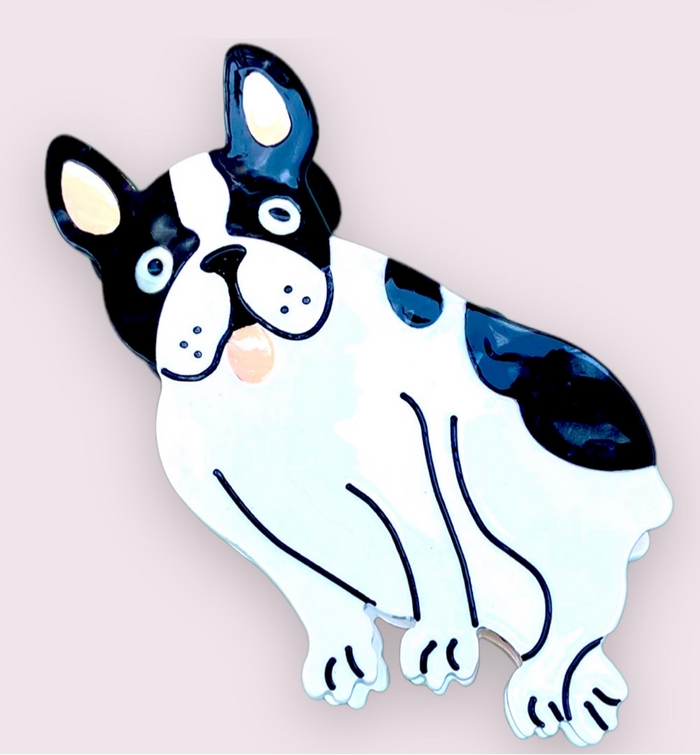 Dog Hair Claw Clip: French Bulldog