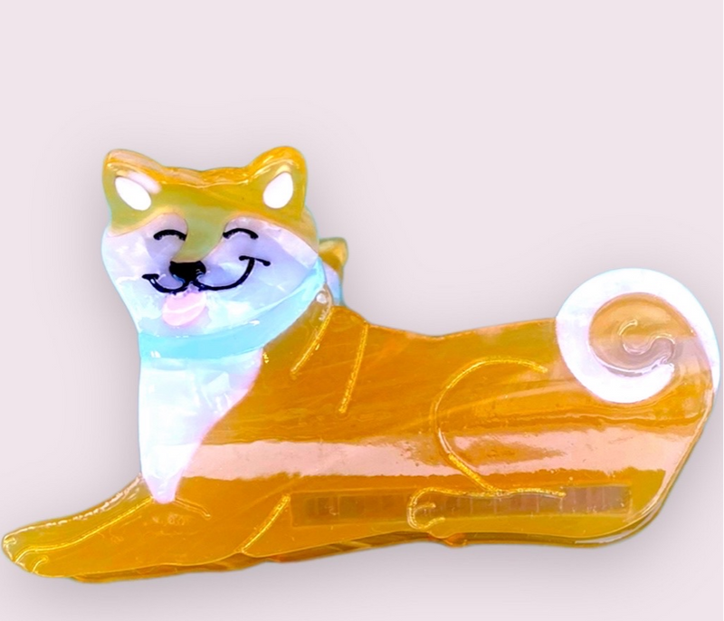 Dog Hair Claw Clip: Shiba Inu