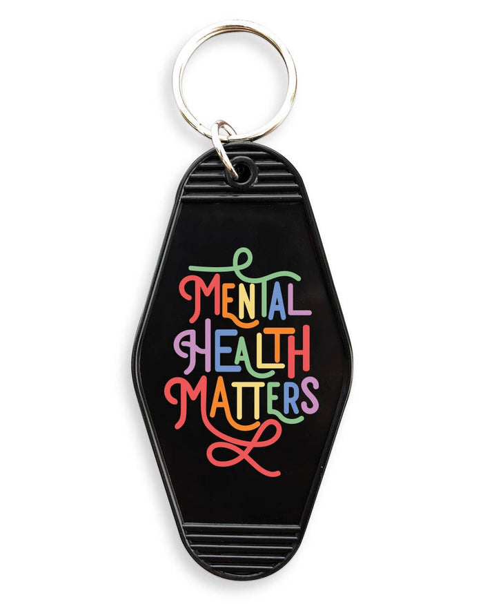 Mental Health Matters Motel Keychain: Black