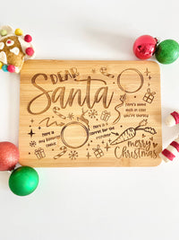 Santa Tray Christmas Milk + Cookie Board