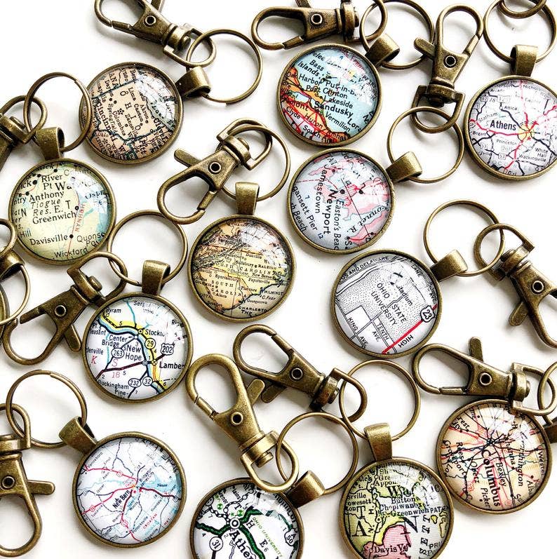 Grand Rapids Map Key Chain
